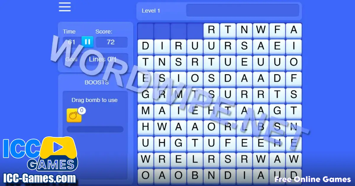 Word Wipe online word puzzle gameplay